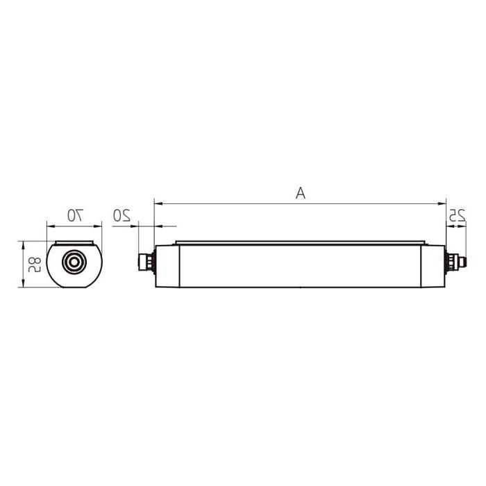 Power 42W, size A= 1070mm x 70mm, MQAL-84-SWN, A70171